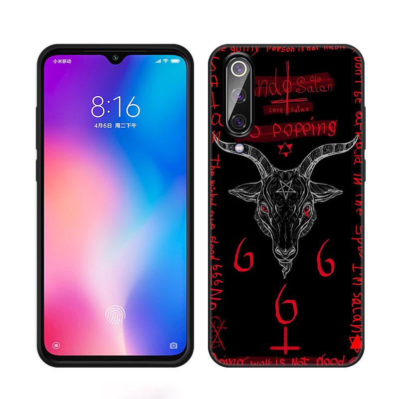 Dämonisch Satanisch Gruselig Schädel Handyhülle Für Xiaomi Mi A2 8 9 SE Note 10 10T 11 12 Lite 9T 11T 12S 12T Pro A3 6X 12X Schwarze Hülle
