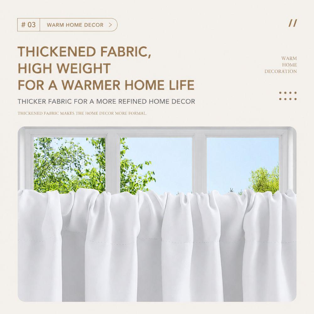 1PC Washable Short Blackout Curtains 76×60CM Partition Curtain Luxury Kitchen Curtain Multipurpose