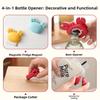 With Mini Scissors&Box Cutter Magnetic Bottle Opener Cartoon Crab Magnet Opener  Daily Home Use