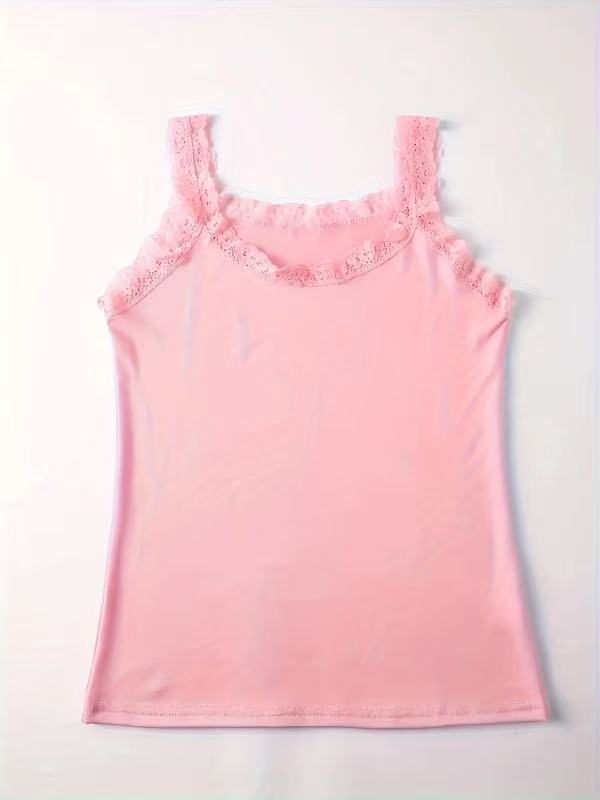 Popular Lace Sling Vest Women's Summer High Elasticity Plus Size Outside Wearing Bottoming Shirt