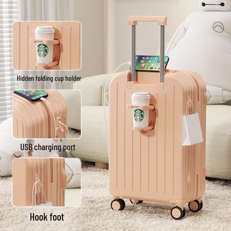 Kompaktowy unisex walizka na kółkach z uniwersalnymi kółkami i zamkiem