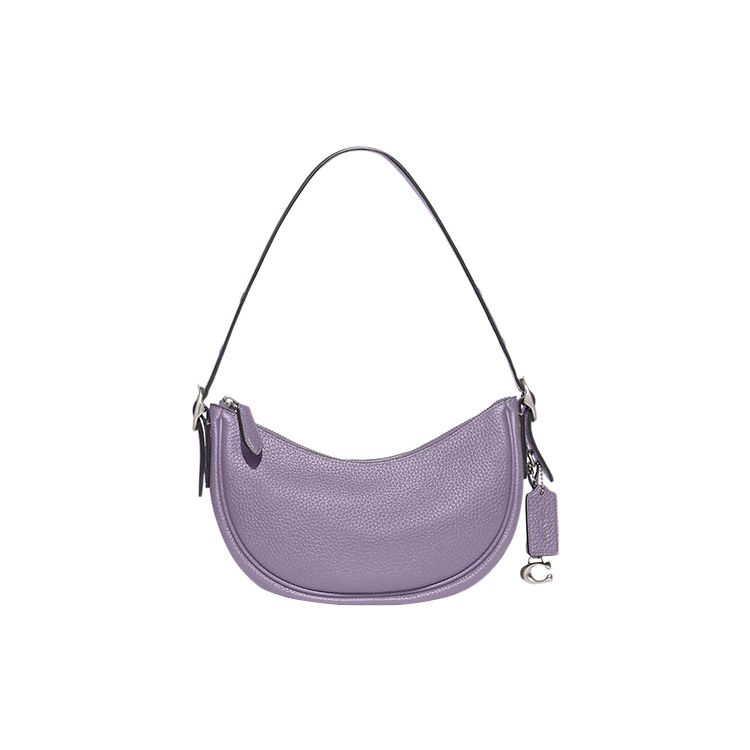 

Coach Luna 27 Zipper Closure Soft Pebble Leather Handheld Crossbody Shoulder Bag Women bags Purple CC439-LHVHM Basic Set (Bag+Dust Bag)