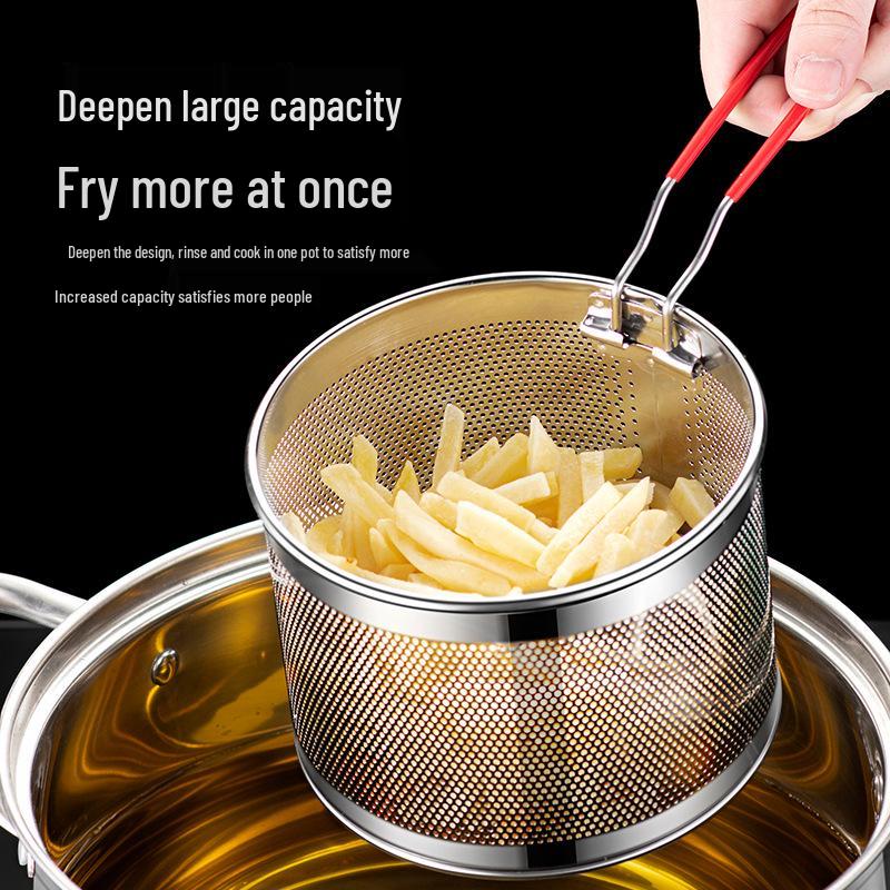 Stainless Steel Frying Skimmer Basket and Noodle Ladle Filter Net