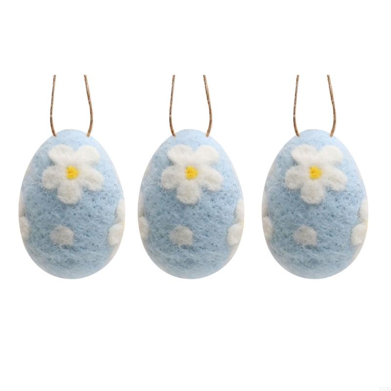 Zestaw 3 filcowych piankowych podstawek pod jajka na festiwal, dekoracja domu, wiszący ornament 6XDE
