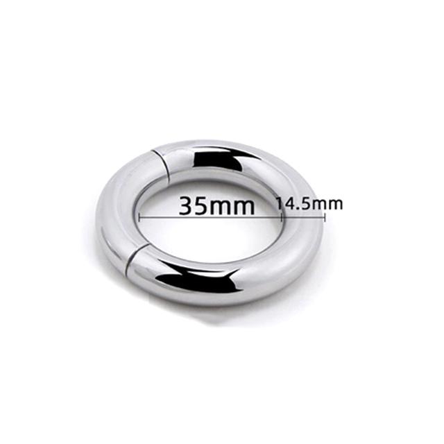 Metal Magnetic Scrotum Stretcher Penis Cock Lock Ring Heavy Male Metal Ball Scrotum Stretcher Delay Ejaculation BDSM Sex Toy