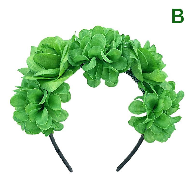 

св. Вінок на голову на День святого Патрика, пов язка на голову, штучні квіти, головний убір, зелений гребінь для волосся, аксесуари для волосся, декор для вечірки
