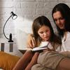 Black LED Desk Lamp 3 Color Modes Table Lamp Morden Lamp Clip On Reading Light  Bedside