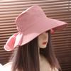 Korean Style Sun Protection Hat Anti-UV Women Bucket Hats Wide Brim Sun Hat  with Neck Cover