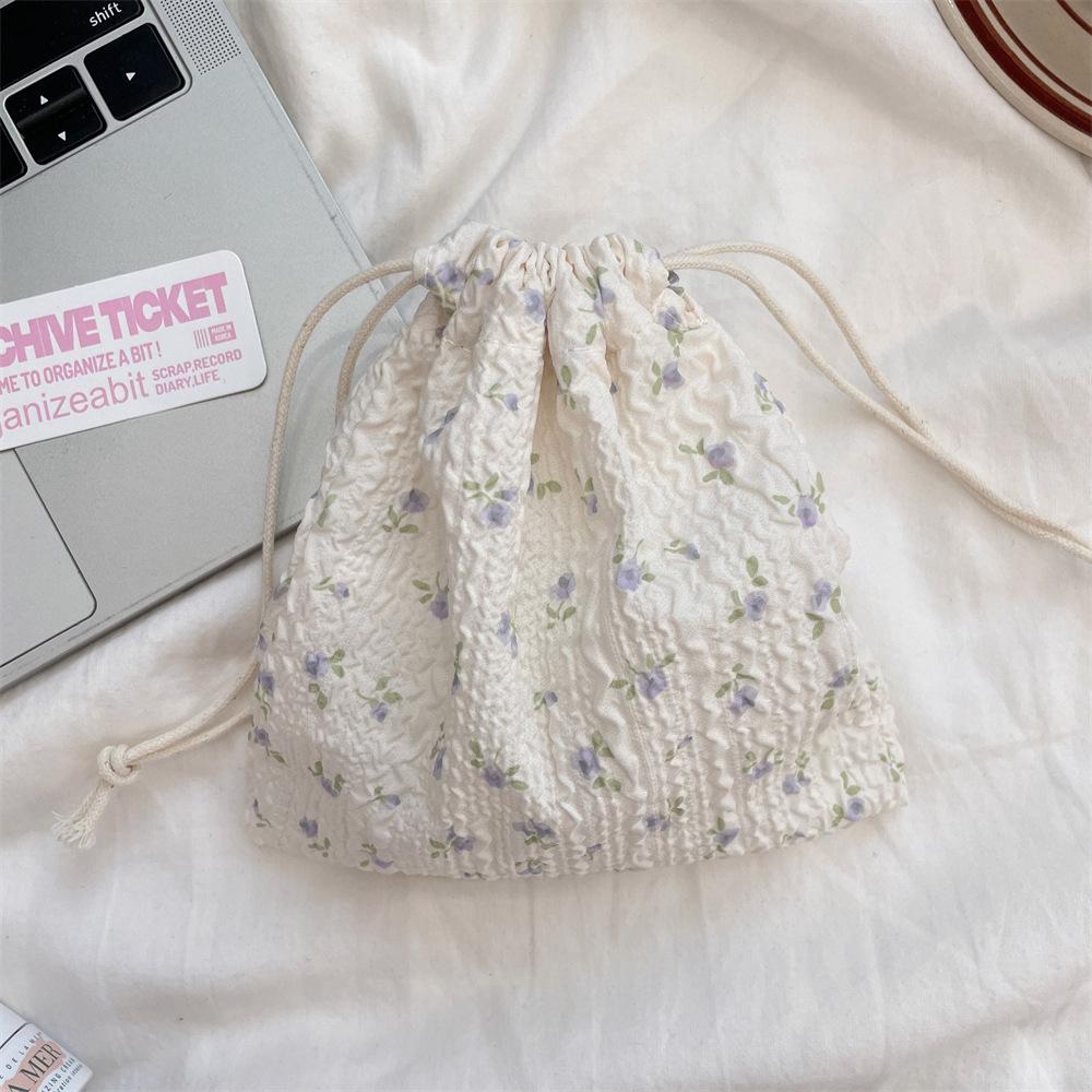 Cute Bear Cartoon Drawstring Pocket Women Drawstring Bags Cosmetic Bag Makeup Bag Large Capacity Coin Purse Coin Pouch