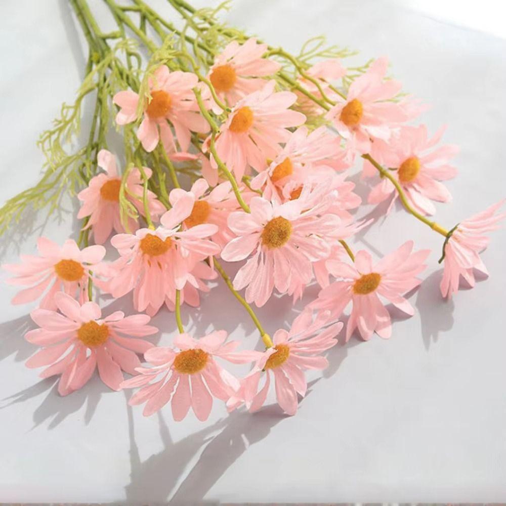 Multi-color Silk Small Daisy Flowers Long Branch Simulation Daisy Flowers  Wedding Decor