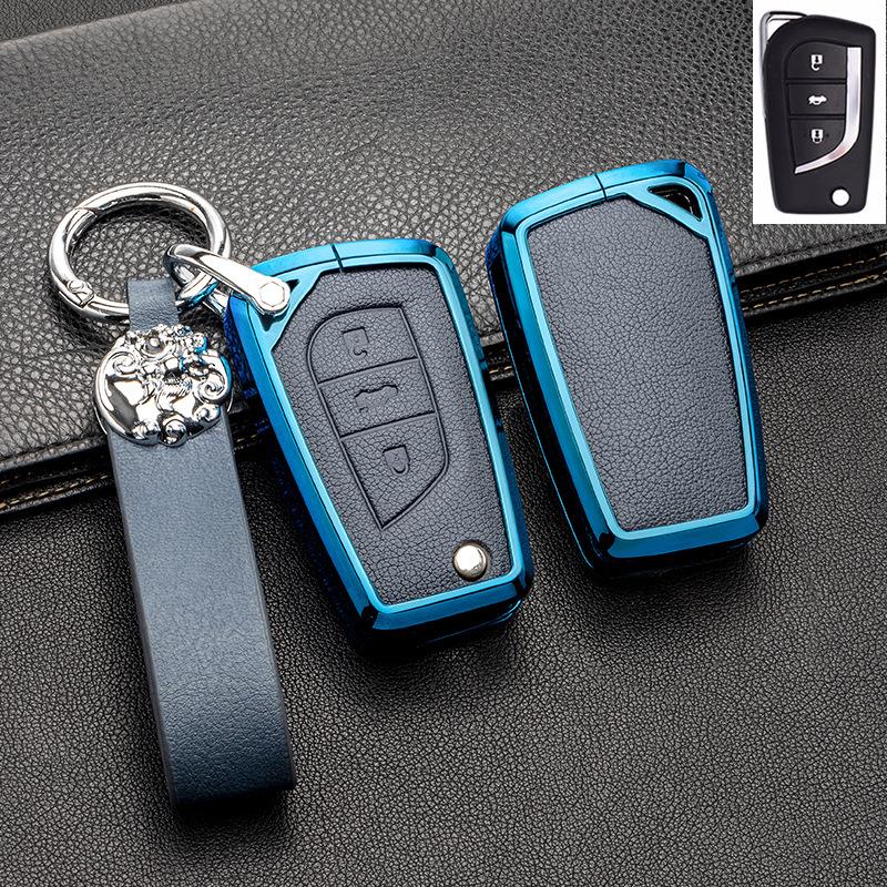 Full-Cover Metal Key Case for Toyota Corolla, RAV4, Rongfang, Wilanda, Levin, Camry