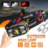 LED Outdoor Rechargeable Headlamp with Motion Sensor for Running,Hiking,Fishing,Floodlight,Emergency Lighting,Camping,Walking,Maintenance,Inspection