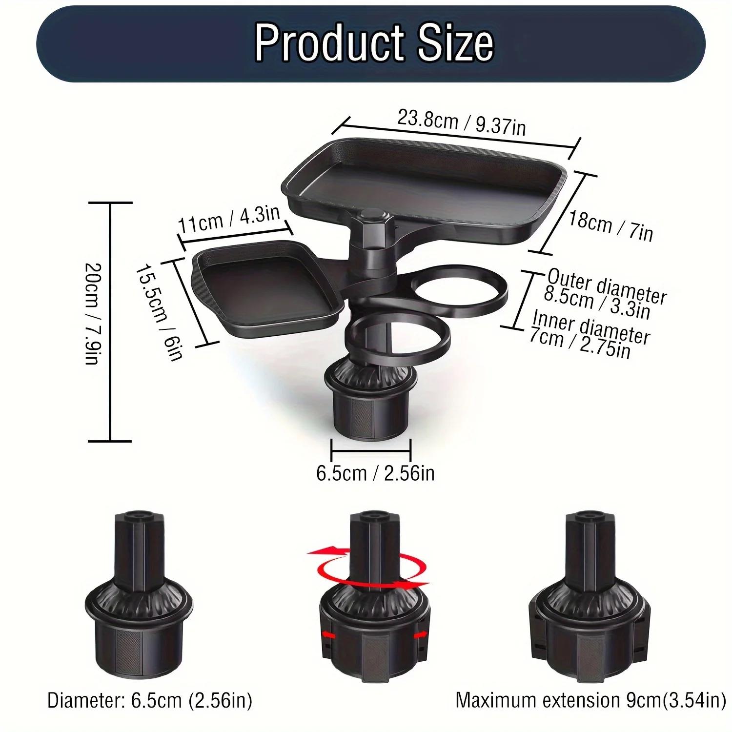 

2025 Новый автомобильный подстаканник-расширитель-3 в 1 съемный поднос для еды с твердым основанием-необходимые принадлежности для путешествий аксессуары гаджеты