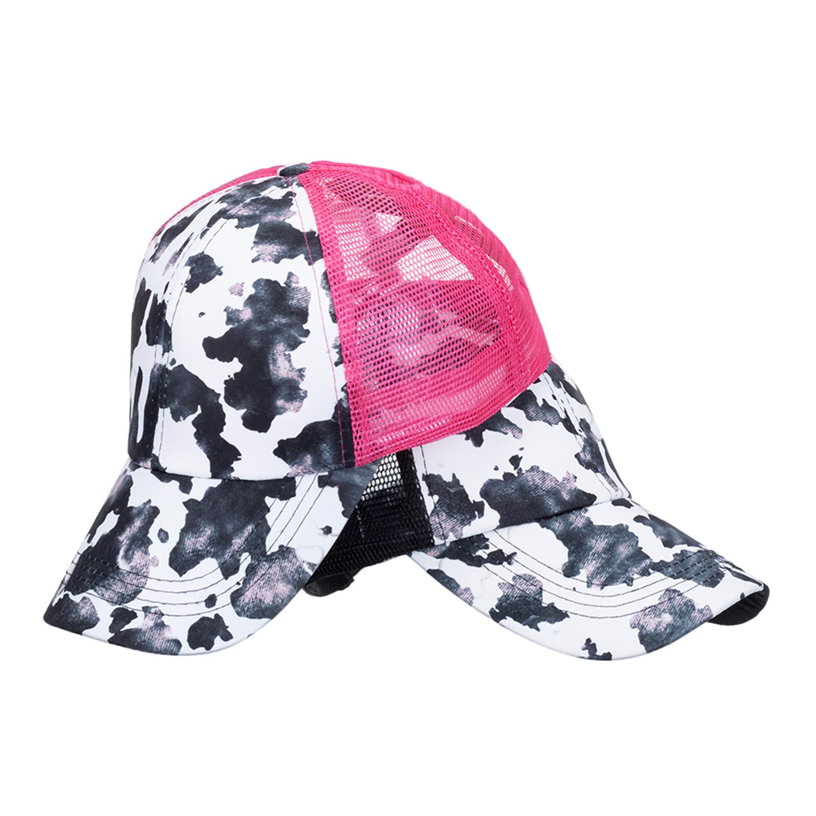 

European and American popular cap with ponytail braids baseball cap opening women s sunscreen breathable mesh cap