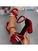 Fashion Summer Square Dance Sandals Women Adult Latin Dance Shoes Medium Heel Modern Dance Shoes Wear-resistant and Breathable