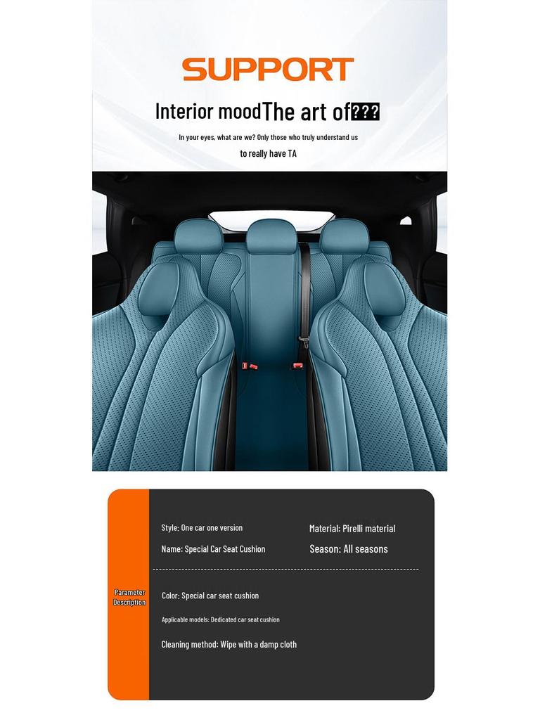 MG7 Full Wrap Leather Seat Cushion Cover - Universal for All Seasons