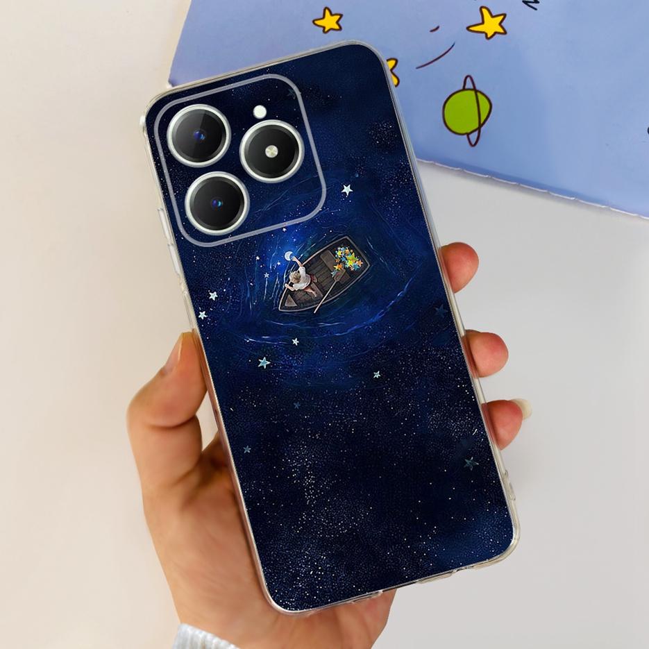 Für Realme C61 Hülle Realme C63 Niedliche Katzen-Cartoon-Bemalte Abdeckung Weiche Silikon-Handyhülle Für Realme C61 RealmeC61 RealmeC63 Fundas