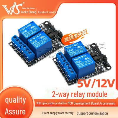 5V Dual Relay Module with Optocoupler for MCU Development