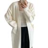 Spring and Autumn Women's Sweater Cardigan Tops Lazy Soft Knit Cardigan Jacket Medium Long Loose Sweater