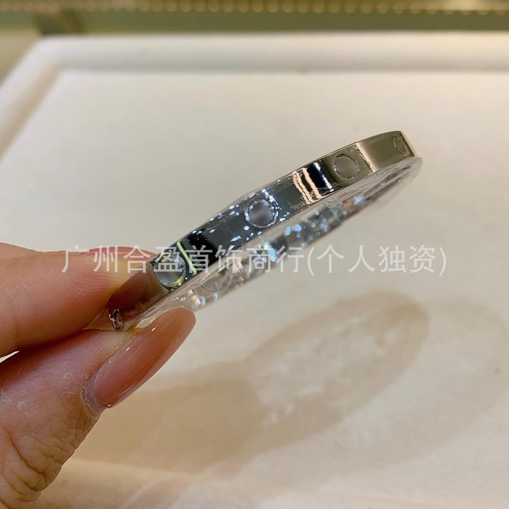 V Gold CNC High Version Love Bracelet Narrow Medium Wide Version New Women's Thick Plated 18K Rose Gold Couple Bracelet