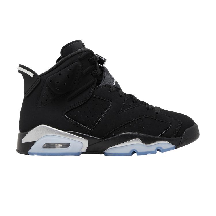 Air Jordan 6 Retro Chrome Herren Sneakers Schwarz Metallic-Silber DX2836-001