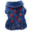 Pet cat puppy dog clothes spring and autumn vest than bear pomeranian teddy princess denim vest jacket winter