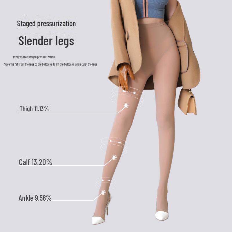 Hydratační hedvábné punčochové kalhoty: Elastické legíny zvedající boky, chránící před sluncem