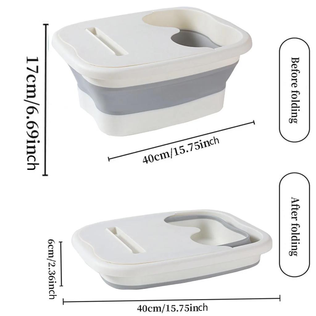 1pc Collapsible Foot Bath Basin, Foldable Foot Soaking Bucket, Foot Spa Bath Bucket Tub, Plastic Foot Basin