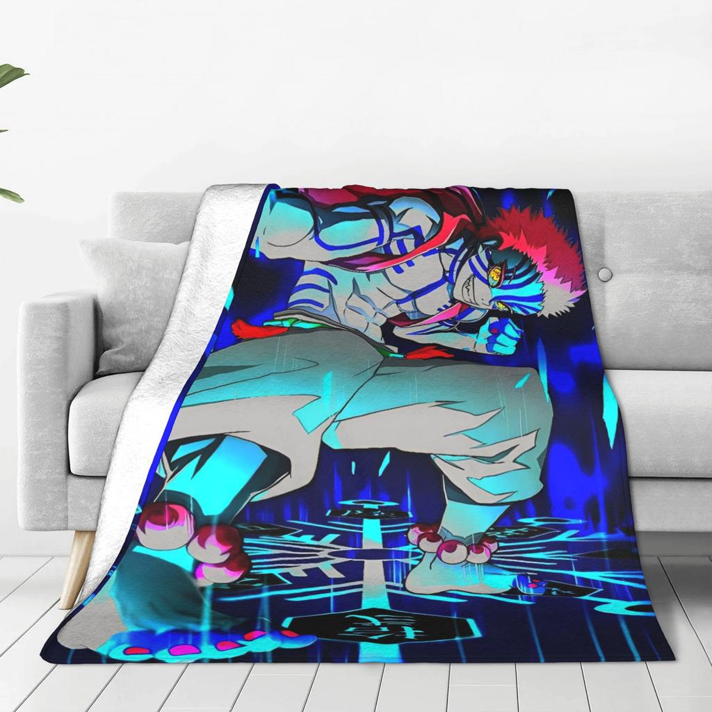 Akaza Anime Super Warm Blanket Kids Plush Throw Blanket Print Home Decor Flannel Bedspread Sofa Bed Cover