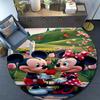 Minnie and Mickey Mouse print round rug, Valentine's Day, anniversary floor decoration, wedding room rug