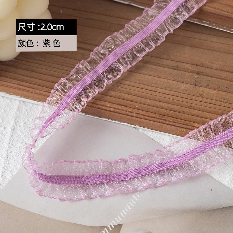 2,0 cm Zweiwege-Zerkleinerter Fischpilz Farbe DIY Spielzeugpuppe Damenbekleidung Dekorative Gummiband