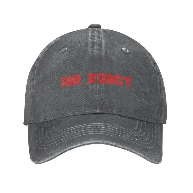 Berretto da Baseball Punk Unisex in Cotone con Logo Mr Robot per Adulti FSociety Hacker Regolabile Cappellino da Papà Donna Unisex Protezione Solare