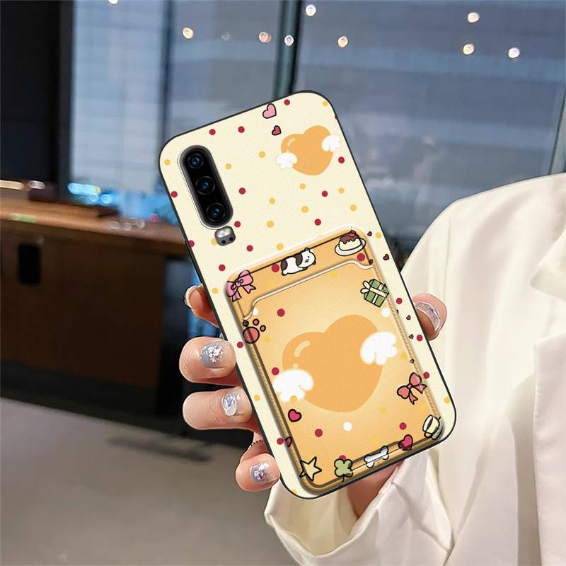 Schmutzabweisende Hülle Handyhülle Für Huawei P30 Graffiti Stoßfest TPU Kartenfach Staubdicht Vollständiger Schutz Langlebig Cartoon