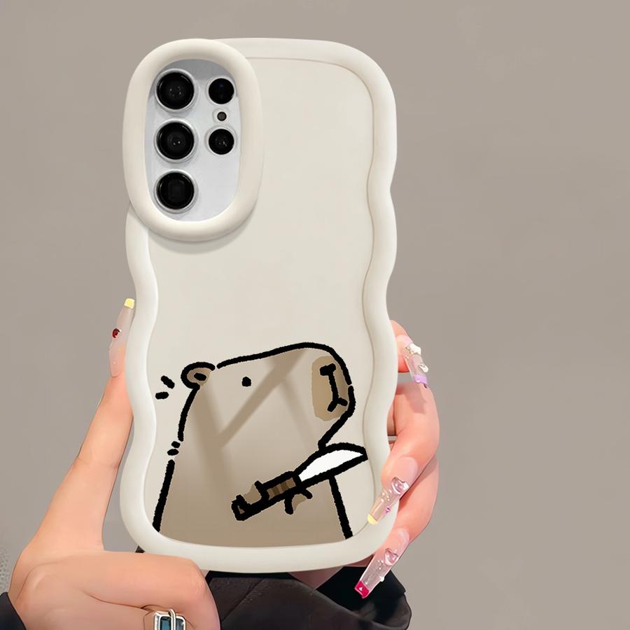 Cartoon Cute Capybara Soft Phone Cover Case for Samsung Galaxy S23 Plus S25 A25 S21 S20 FE S24 S22 Ultra A26 A35 A36 A54 A55 A34