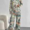 Vertigo European And American Autumn And Winter Casual Long-Sleeved Suit Women'S Hooded Sweater Trousers Two-Piece Set