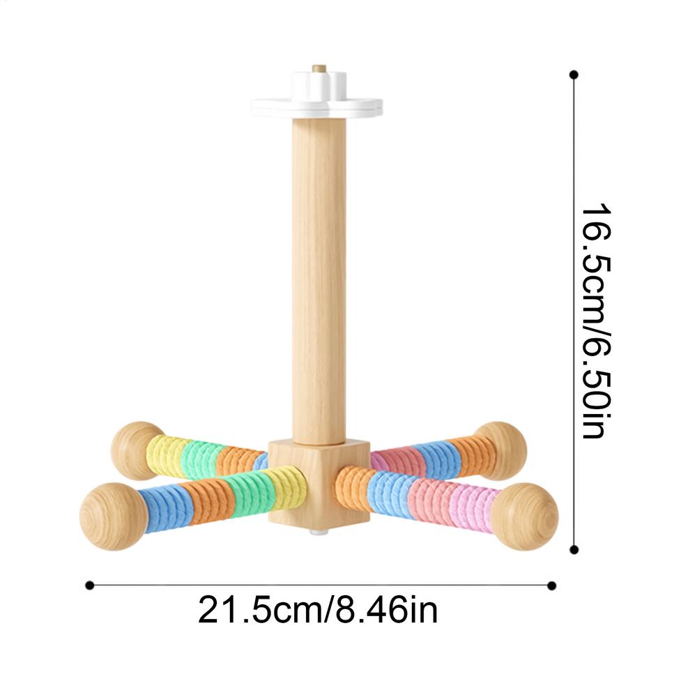 Bird Perch Rotating Wood Bird Perch Toy Interactive Windmill Design Chew Toy for Pet Birds Parrots Hanging Cage Accessories
