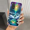 White Swan Grace Art Phone Case for Xiaomi Redmi Note 15 14 14S 13 12S 12 Pro 11S 11 Plus 11T 11E 10S Soft Funda Print Shell Red