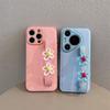 Leather Pattern Flower Wristband Apple 11 Mobile Phone Case Iphone11promax11pro Lanyard S11ultra