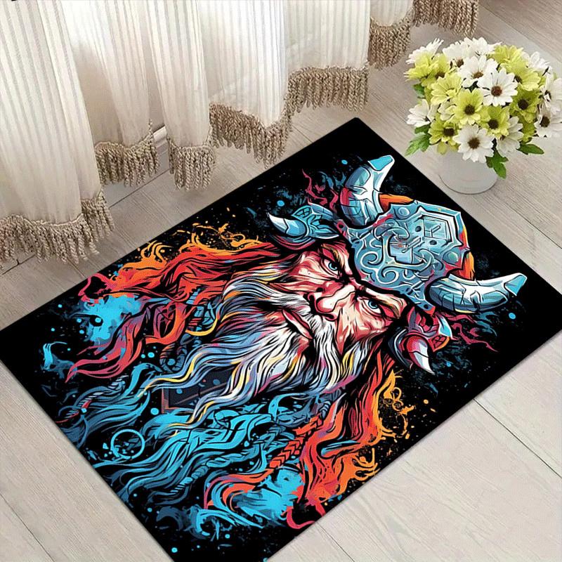 

1pc Handsome Thor Print, Design Area Rug - Soft, Anti-Slip, and Durable Gaming Room Decor for Bedroom, Living Room 60cm by 90cm
