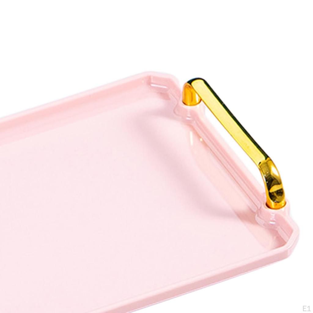 Tray with Handles,Non Slip Platters,Plastic Restaurant Serving Tray, for Parties Coffee Table Home