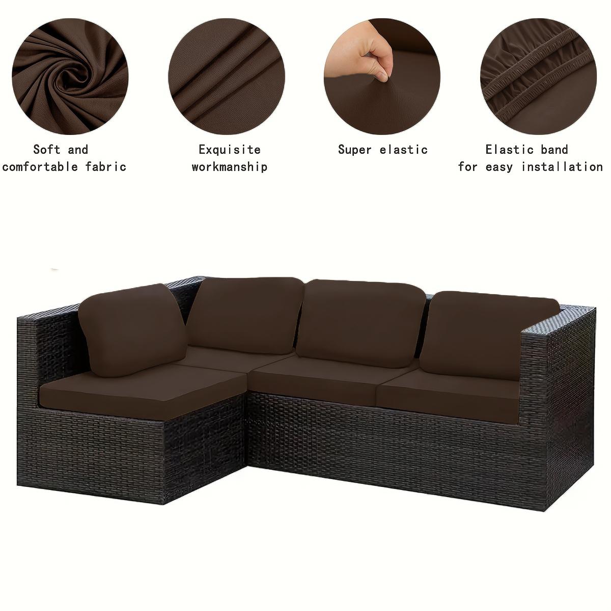 Sofa-Set Sitzplatzanzahl Bezüge Erweiterbar Abnehmbar Zweisitzer Sommermonate Einfarbige Schutzhülle Haustiere Familien-Lounge Hausdekoration 1-Einheit Normal Size (S)-1pc