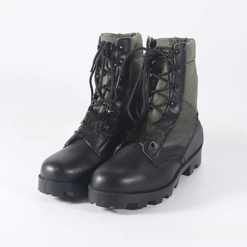 Tactical Boots Men Training Special High-Top Shoes Outdoor Shock-Absorbing Hard-Soled High-Waist Hiking Botas