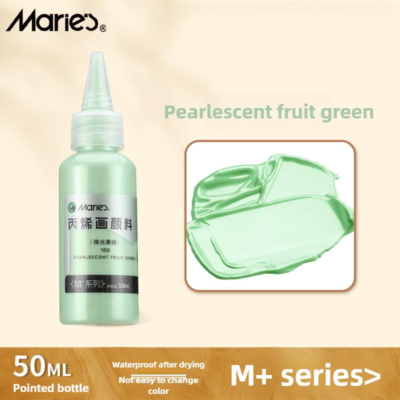 Marie 25 Colori 50ml Pittura Acrilica Metallica Pigmenti Ricchi Brillanti Perlescenti con Flacone Materiale Scolastico Cancelleria