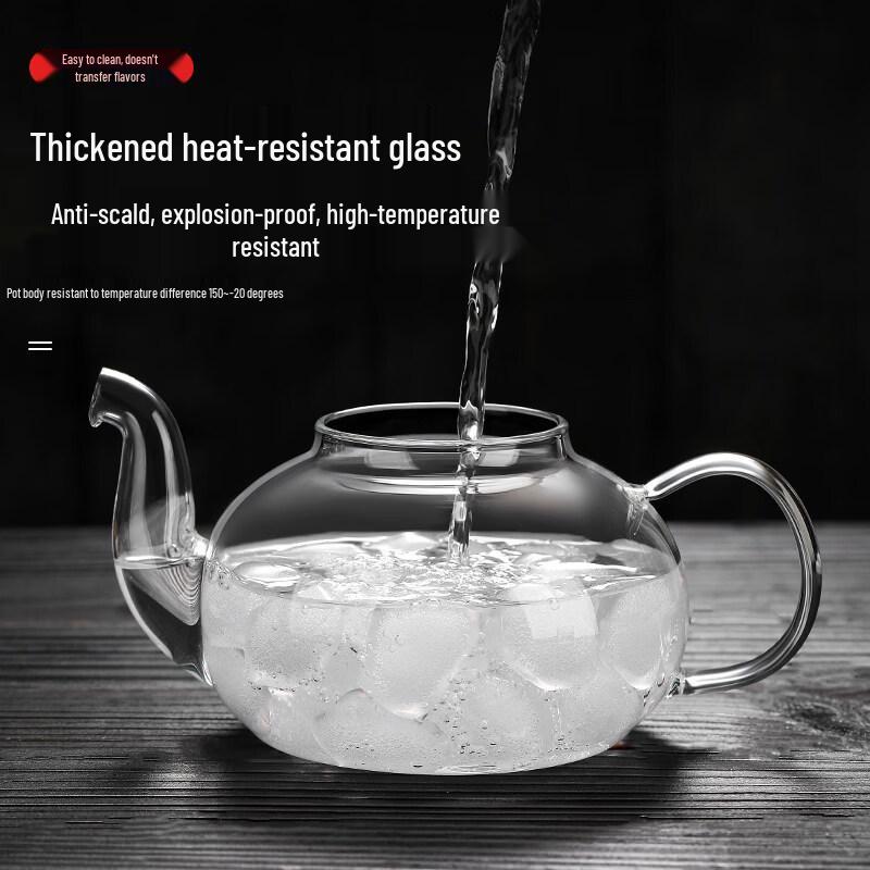 ZISIZ Heat-Resistant Glass Tea Pot