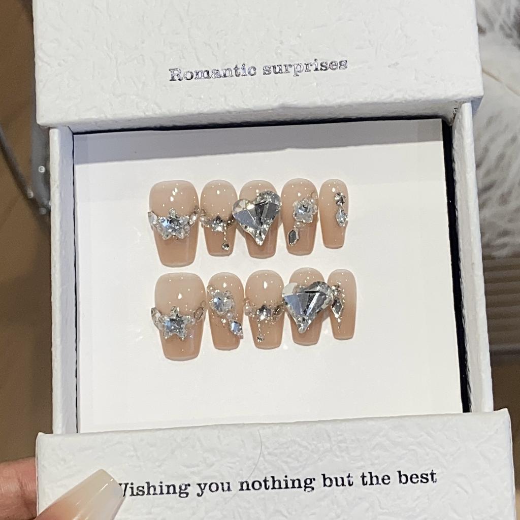 Moonlight Atmosphere Feels Silver Thin Flashing Fresh Small Diamond Provence Patch Wear