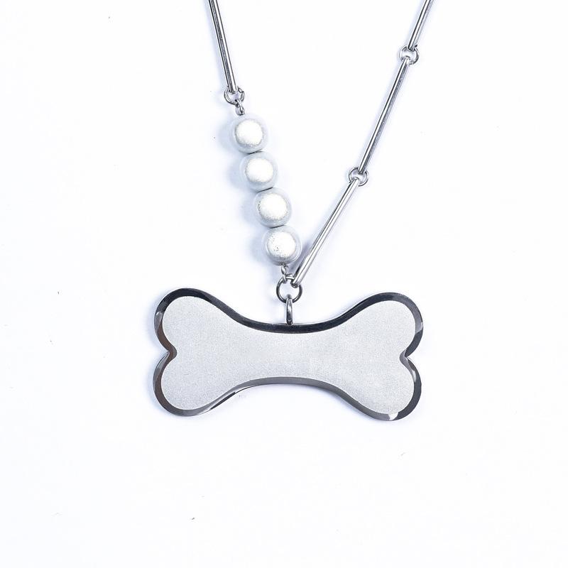 BELLA BOX Simple Design Bone Splicing Pearl Clavicle Chain Necklace Suitable For Men's Daily Party Fashion Jewelry