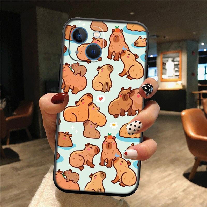 Cartoon  Capybara Cute Shell Phone Case for Samsung Galaxy Note 10 20 S23 S24 S25 Ultra FE Plus Edge Lite A02S A35 A07 A17