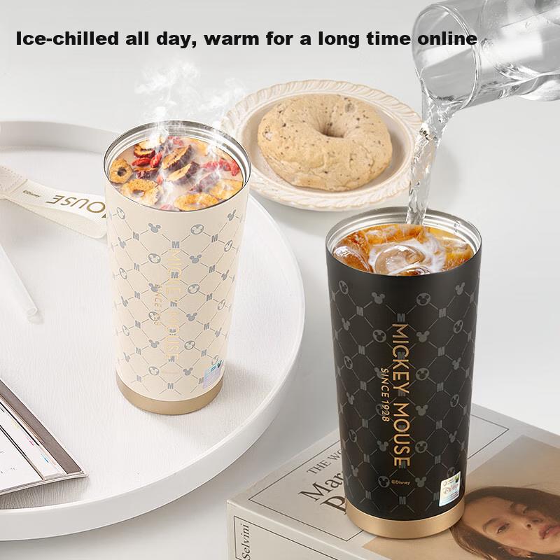 Disney Insulated Mug, Large Capacity Coffee Cup, Milk Tea Cup, Portable Travel Cup, 316 Food-Grade Stainless Steel, 500ml