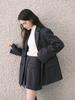 Non Search Asymmetrical Short Skirt / Charcoal