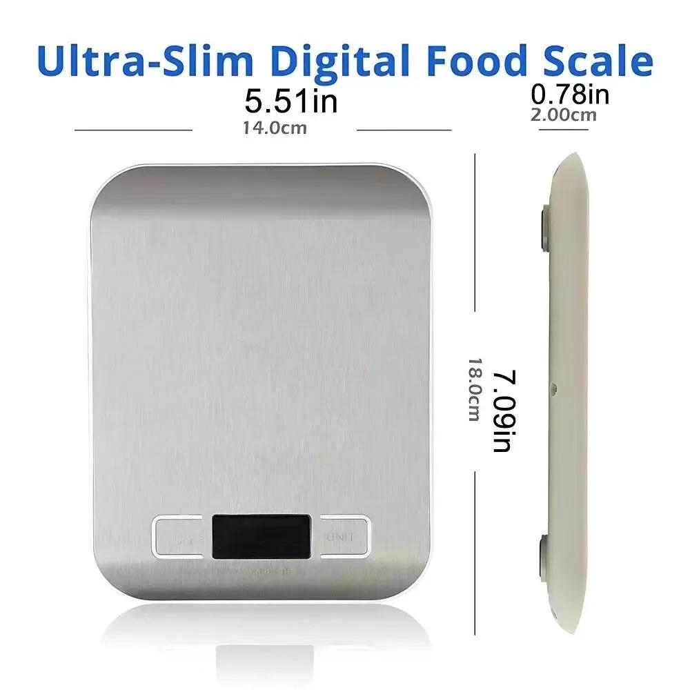 5kg/10kg Paslanmaz Çelik Elektronik Terazi Ev Şarj Edilemez Mini Platform Terazi Mutfak Terazileri Tartım Pişirme Aletleri